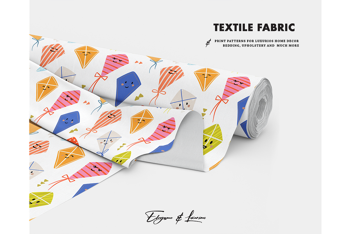 Flying kite - Nursery Seamless Patte, a Pattern Graphic by Milatoo (Photo 4 of 4)