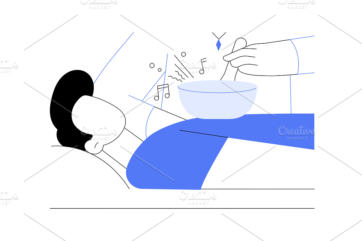Singing bowl therapy isolated, a Person Illustration by Visual Generation