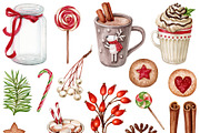 Watercolour Christmas PNG files, a Food Illustration by Mary (Thumbnail 2 of 3)