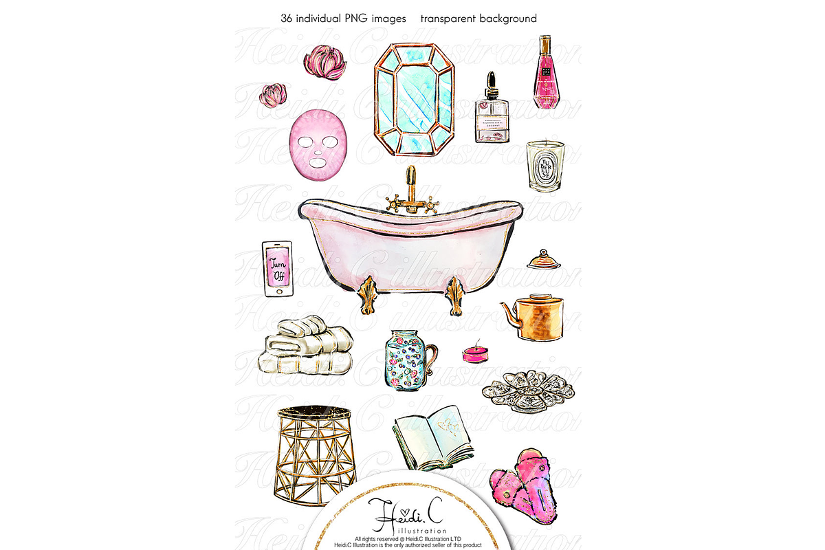 Spa Time, an Illustration by HeidiCIllustration (Photo 2 of 5)