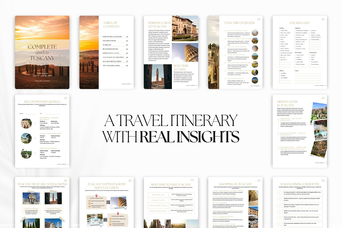 Tuscany Travel Itinerary Template, a Magazine Template by Pulsecolor (Photo 9 of 9)
