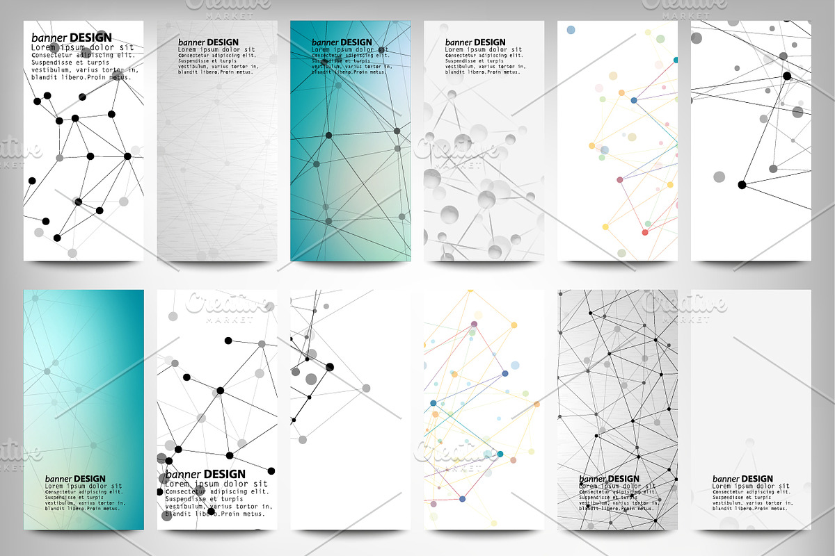 Flyers set, science backgrounds, a Work Illustration by VectorShop