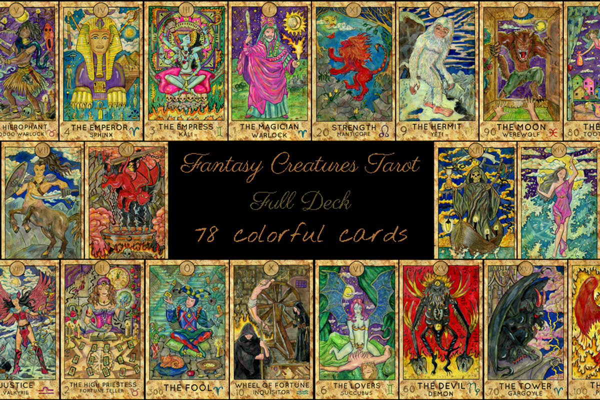 Fantasy World Tarot/full deck, a Decorative Illustration by