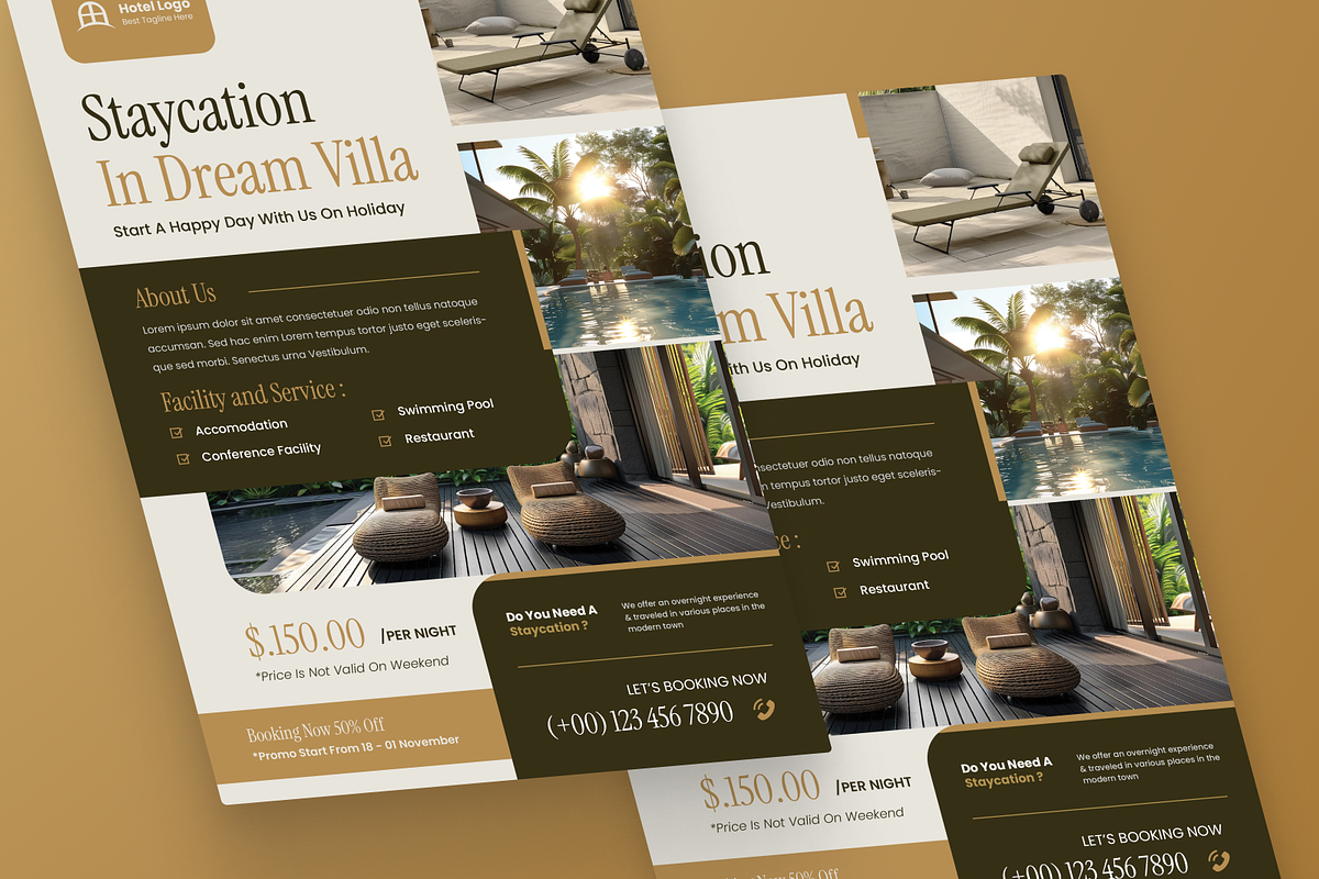 Luxury Villa Promotion Flyer, a Flyer Template by MMPixelCraft (Photo 2 of 5)