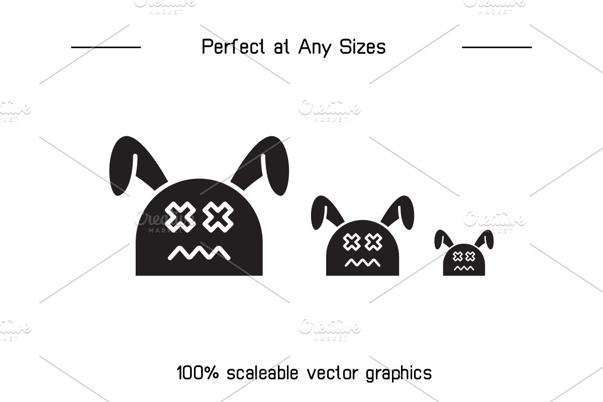 Angry and Nervous Rabbit Emojis, an Animal Illustration by Designfour (Photo 7 of 7)