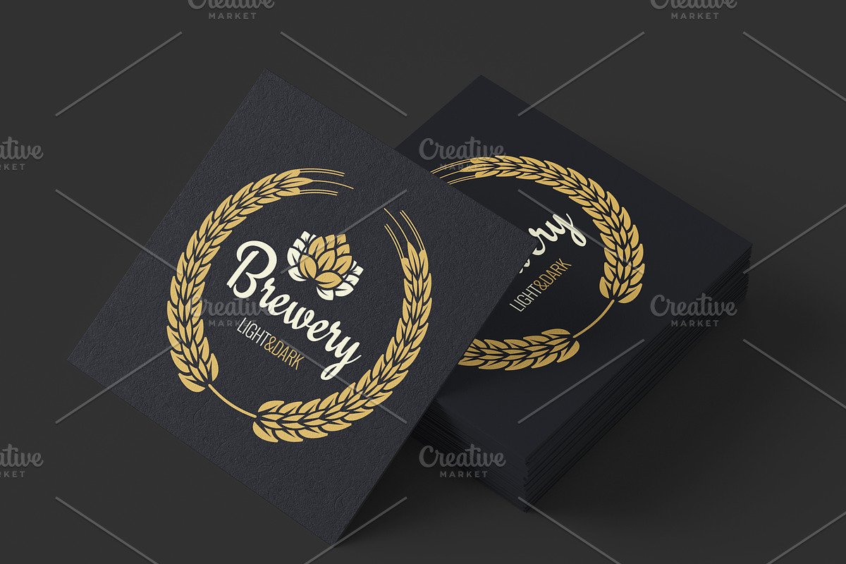 Beer Label Vintage Design Background, an Object Illustration by PushLogo (Photo 3 of 3)