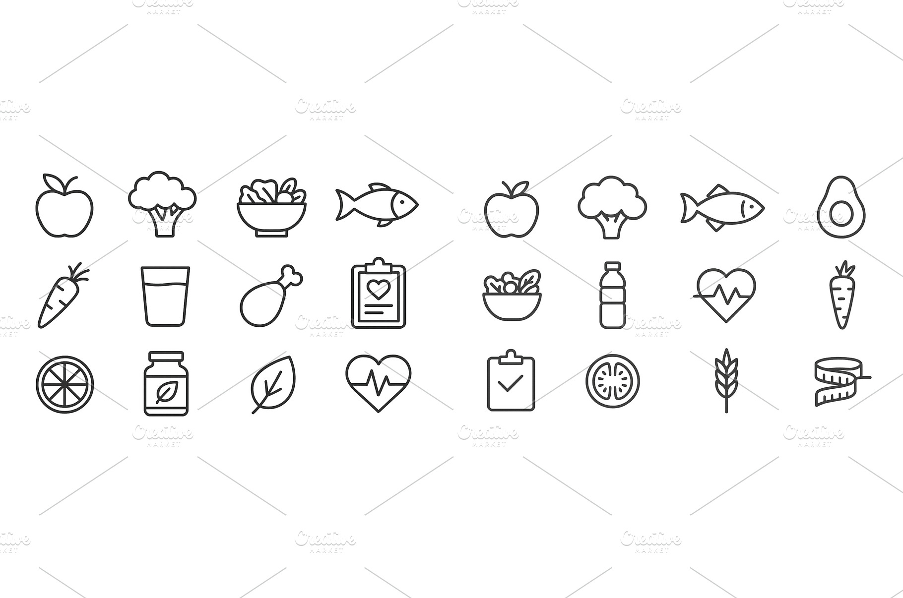 Fresh food icons representing, a Food & Drink Photo by ZinetroN