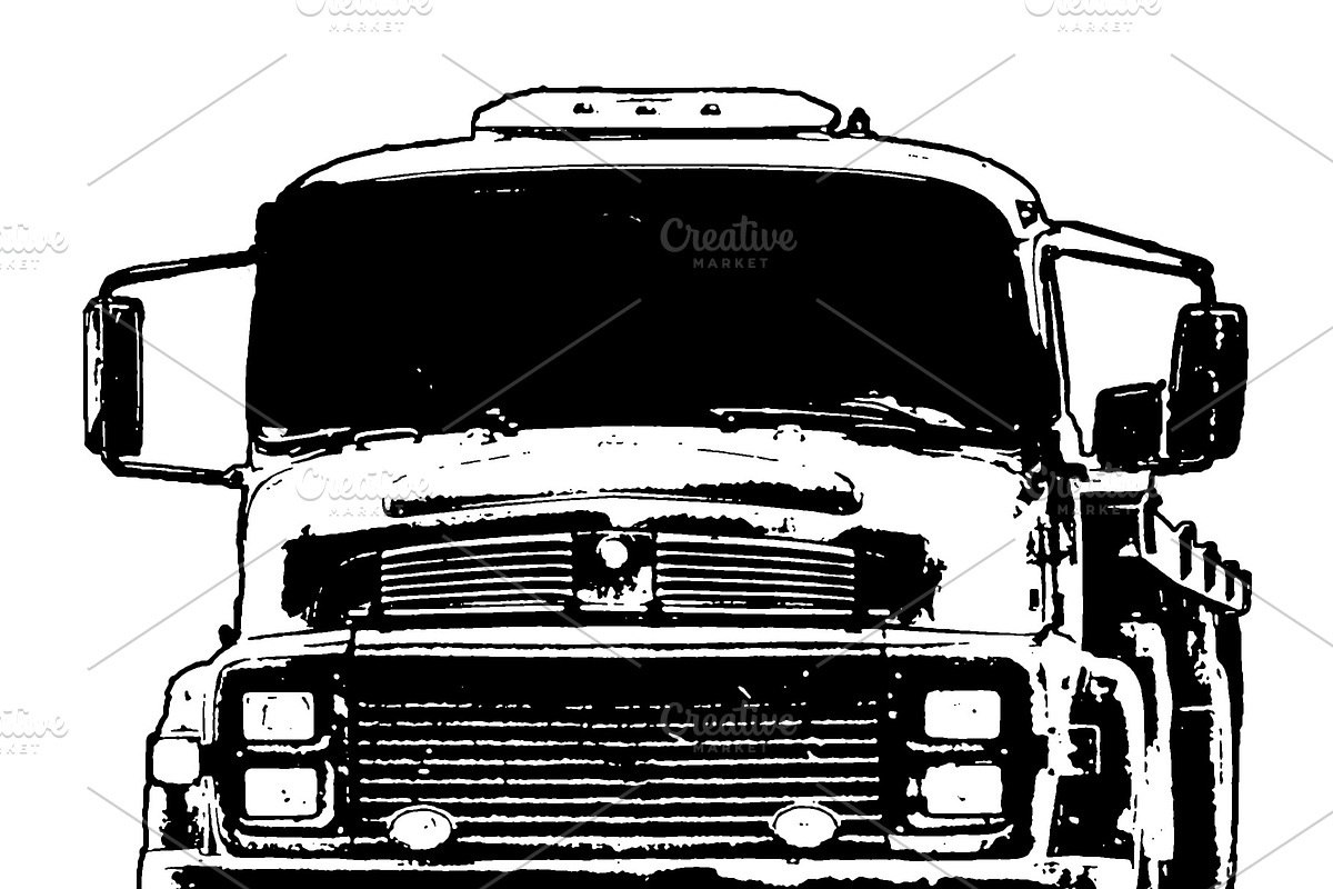 Isolated graphic of cargo truck, a Transportation Illustration by DanFLCreativo