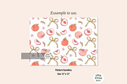 Peach Gingham Seamless Pattern, a Food Illustration by TitaLivingArt (Thumbnail 9 of 10)