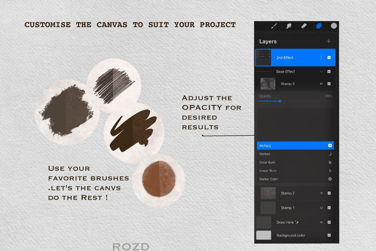 Texture Canvas for procreate, a Brush Add-On by EVO.