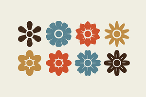 Vector Flower Shape Set