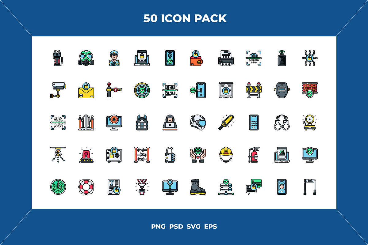 Protection and security icons, an Outline Icon by Wencory (Photo 1 of 2)