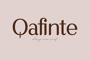 Qafinte Classy Sans Serif Font