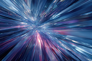 Abstract Blue Light Rays Speed Energ, a Photo by Pixeness Studio