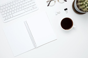 Organized workspace desk setup supporting productive daily work routine, a Photo by matucha