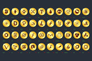 240 Crypto Currency Gold Coins, a Finance Illustration by karnofff (Thumbnail 2 of 7)