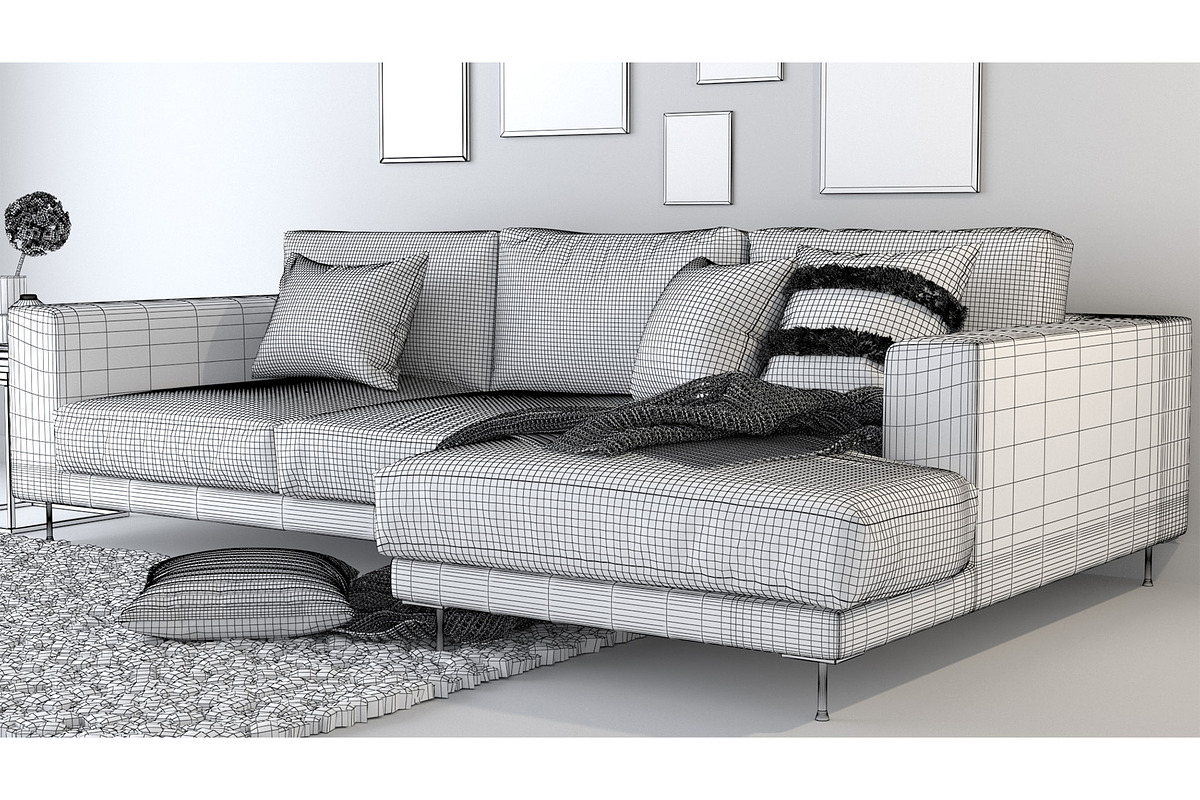 Living D - Soft Monochrome, a Furniture 3D Model by 3DCargo (Photo 9 of 11)