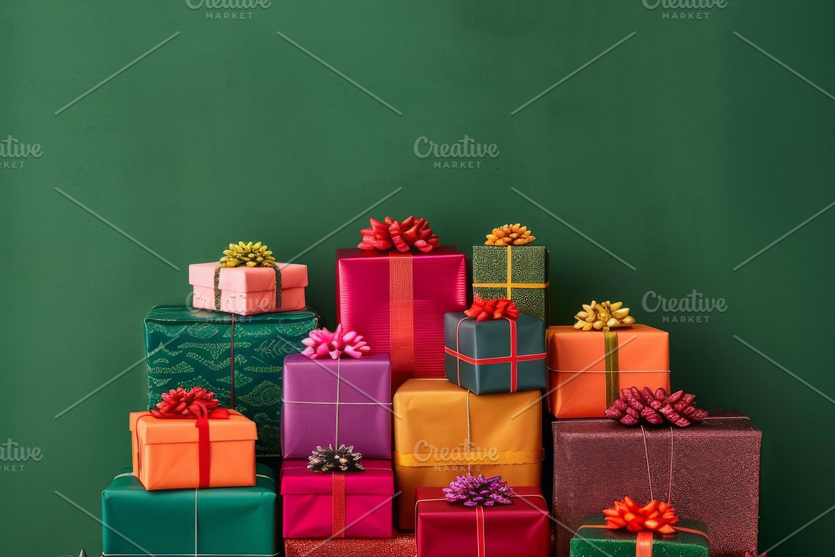 86 Gift boxes with ribbons and bows, a Holiday Photo by Handmadefont (Photo 29 of 90)