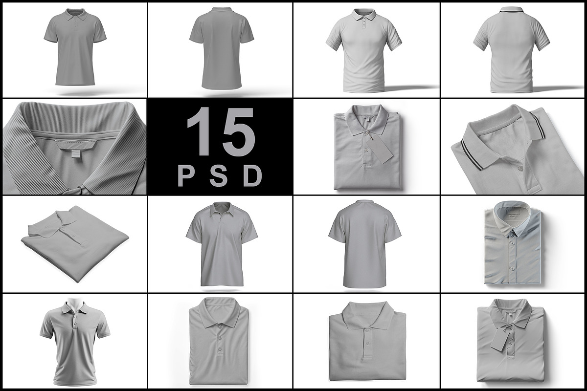 Polo T-Shirt Mockup, a Shirt Mockup by mockupbuys (Photo 2 of 32)