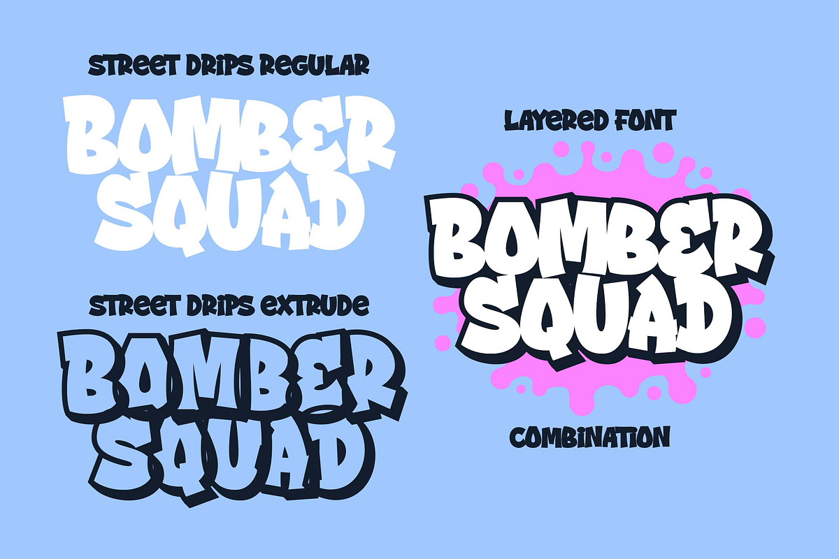 Street Drips - Graffiti Cartoon font, a Sans Serif Font by Blankids Studio (Photo 9 of 10)