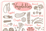 Vegetables - Design Set, a Decorative Illustration by Baksiabat (Thumbnail 2 of 3)