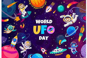 World ufo day banner, an Object Illustration by Vector Tradition