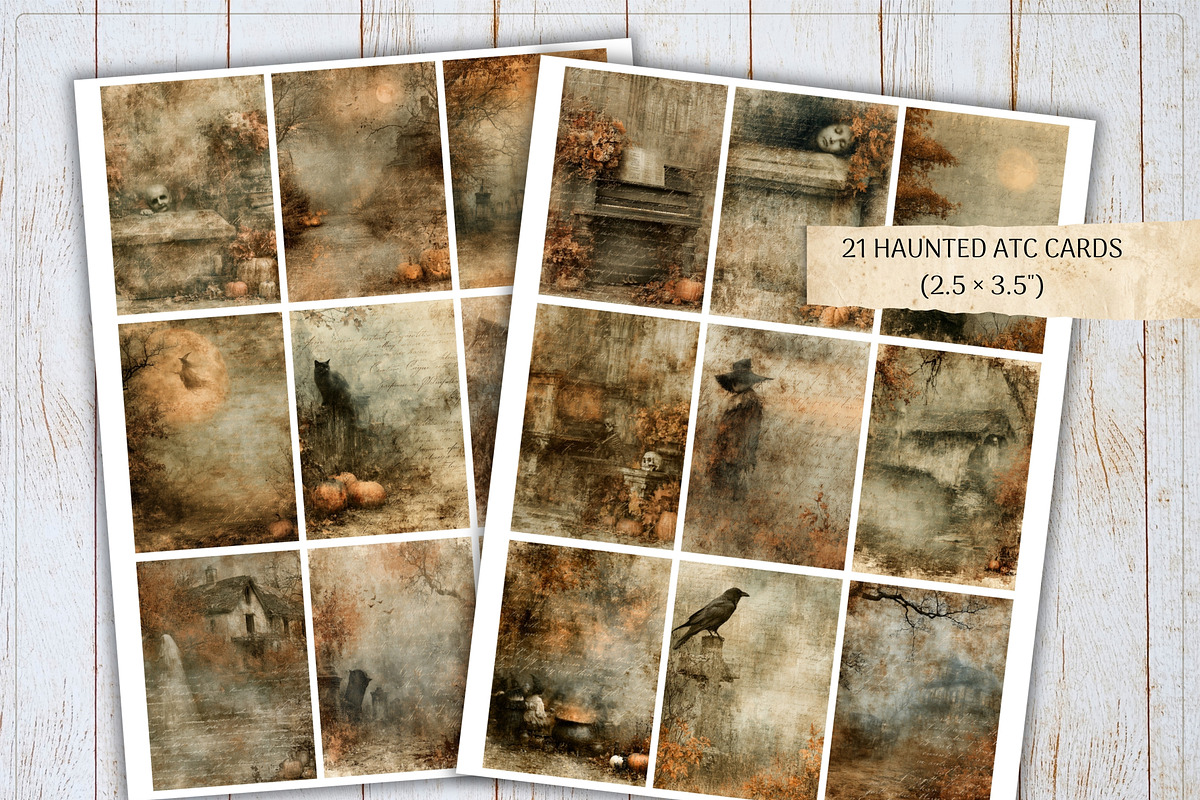 Halloween Cards Astrology Pockets, a Decorative Illustration by Print Haven Mochi Vintage (Photo 2 of 7)