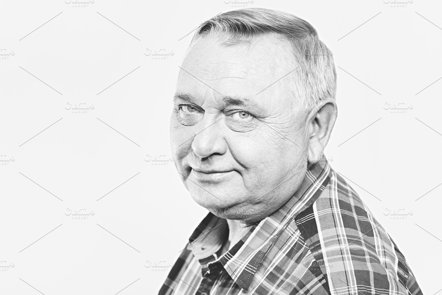 Senior headshot stock photo containing aged and black and white, a Person Photo by Sergey Furtaev