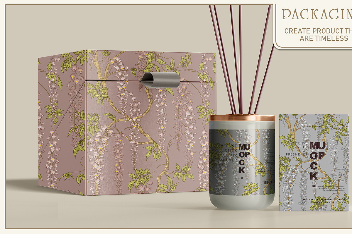 Fresco collection Wisteria bloom, a Wallpaper Graphic by Natalia0307 (Photo 11 of 25)