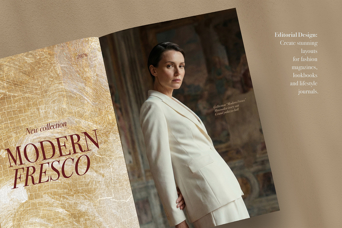 Modern Fresco Textured Backgrounds, a Texture Graphic by Elena Pimonova (Photo 7 of 10)