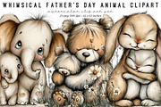 Whimsical Father's Day Animals PNG, an Illustration by SinaCreation (Thumbnail 1 of 9)