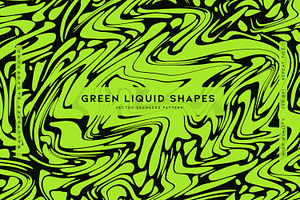 Green Liquid Shapes, a Texture Graphic by MalyskaStudio