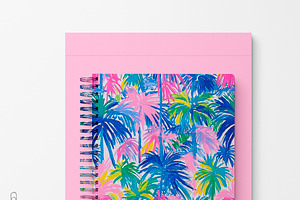 Seamless Preppy Palm Tree Patterns