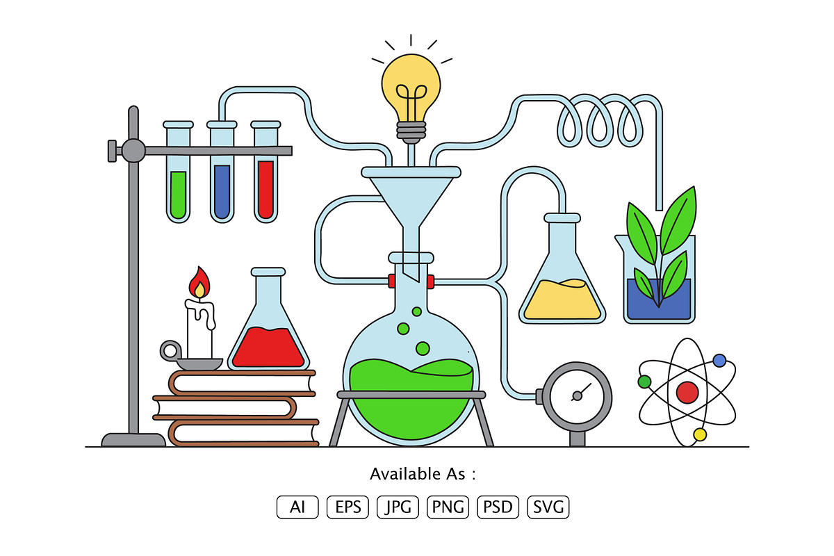 Laboratory Equipment and Science, an Education Illustration by Partikusi Design (Photo 2 of 3)