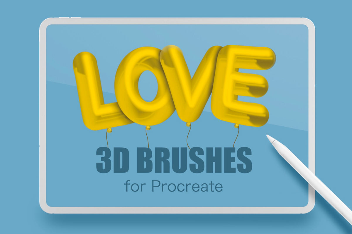 3D brushes for Procreate, a Brush Add-On by Veronika Gotovceva (Photo 1 of 5)