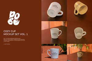 Cozy Cup Mockup Set Vol.1, a Cups & Container Mockup by DOBE Studio