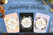 [-50%*] BUNDLE VI Foliage & Crayon, an Invitation Template by The Wedding Shop (Thumbnail 1 of 8)