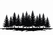 Pine Forest Silhouette Bundle, a Graphic by balal (Thumbnail 2 of 16)