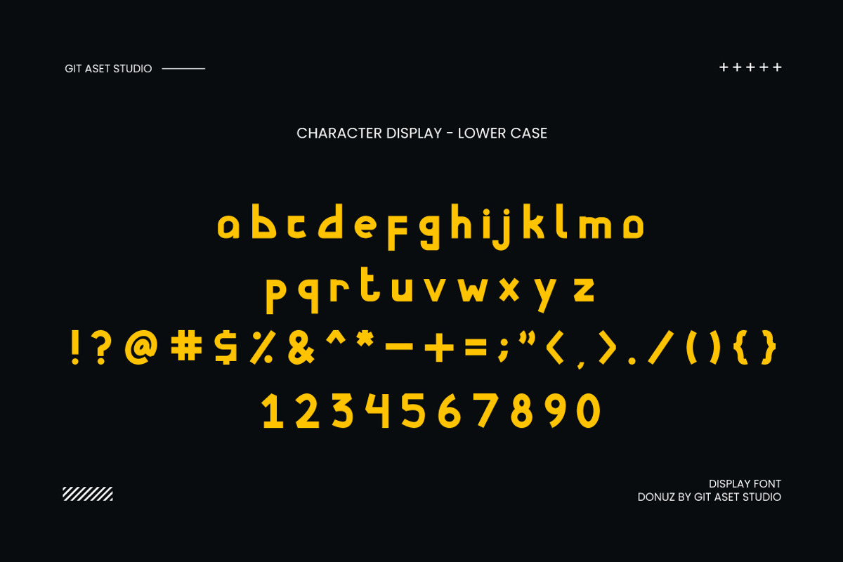 Donuz - Futuristic Display Typeface, a Sans Serif Font by gitasetstudio (Photo 4 of 6)