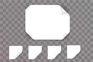 White paper page curl