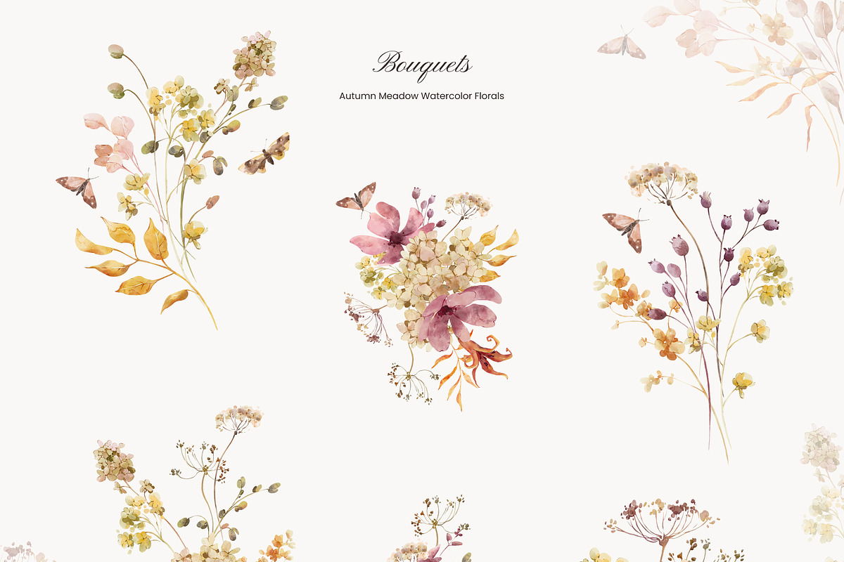 Autumn Meadow Watercolor Florals, a Seasonal Illustration by Yuliia Lashevska (Photo 6 of 14)