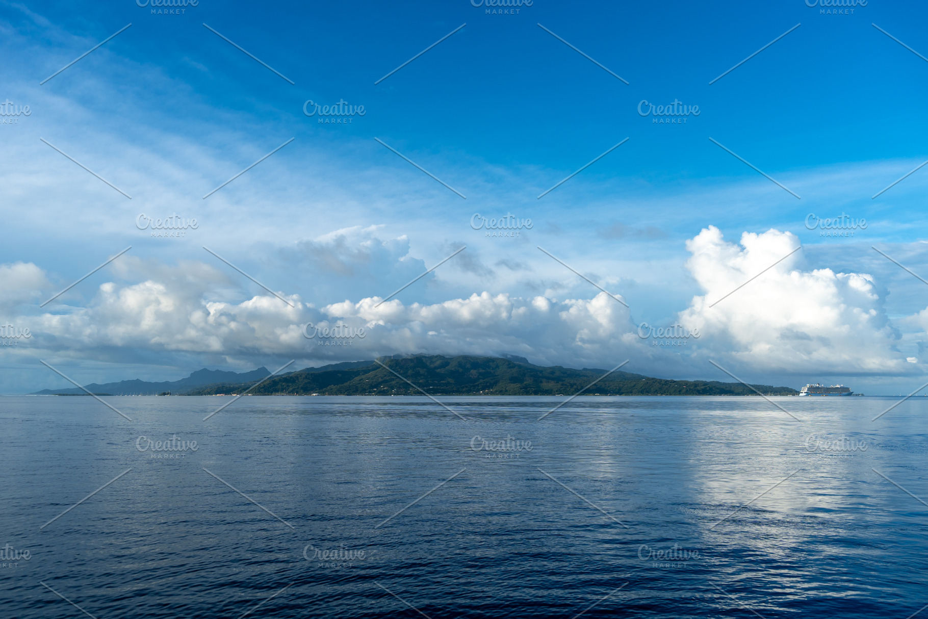 Panoramic View of Raiatea Island from Tahaa, French Polynesia, a Nature Photo by GoodGoods