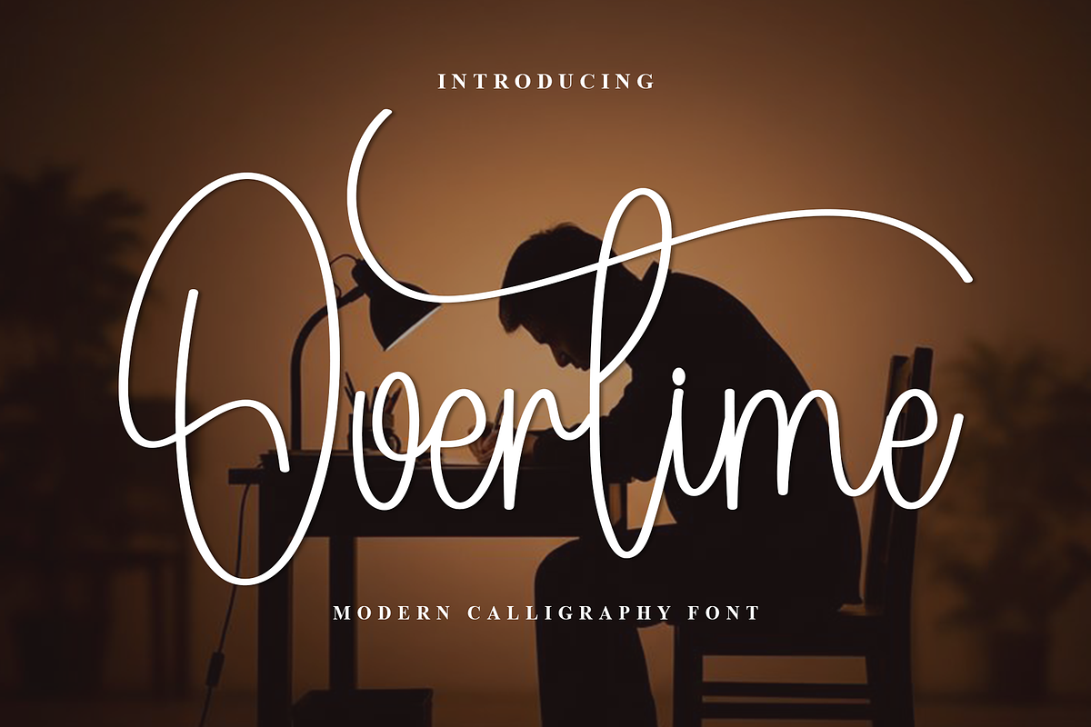 Overtime, a Handwritten Font by InermediaSTUDIO (Photo 1 of 8)