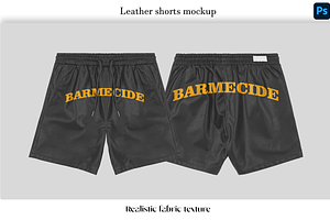 Leather shorts mockup