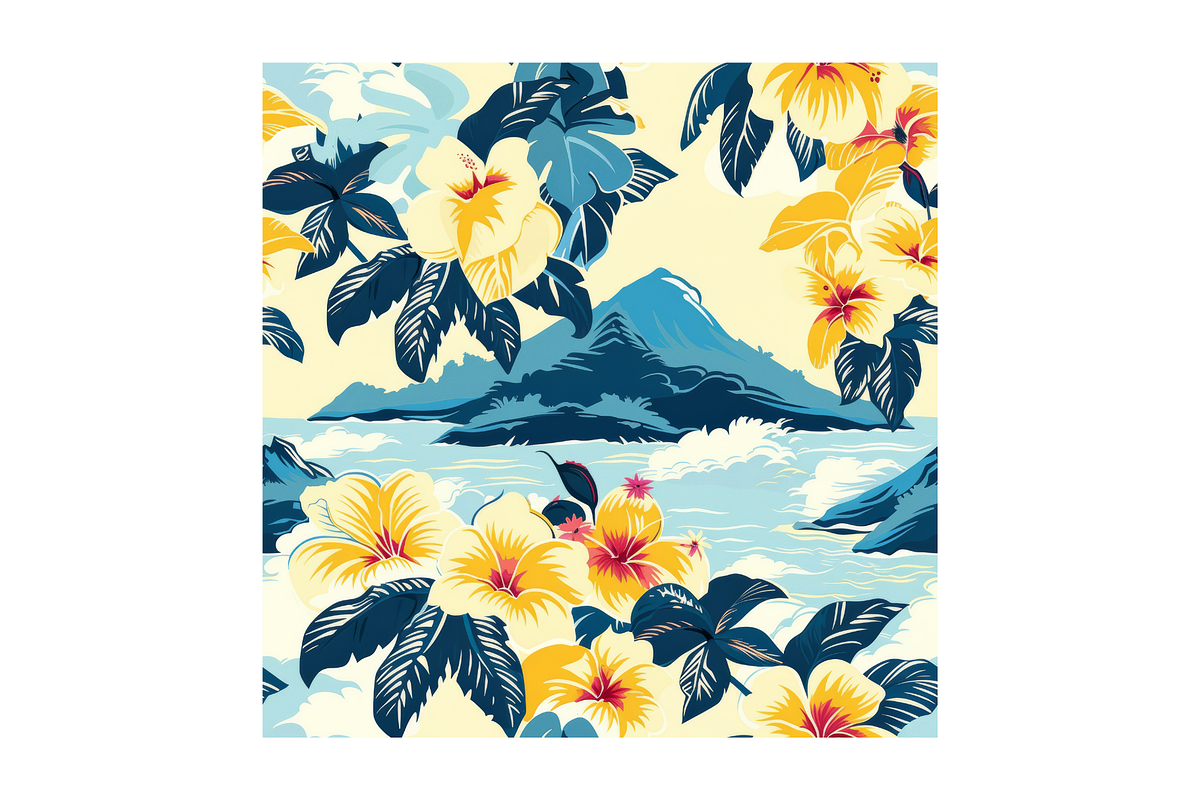 Retro Hawaiian Print Digital Paper, a Pattern Graphic by Chromolume Studio (Photo 18 of 28)