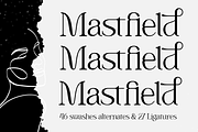 Mastfield - Modern Display Font, a Symbol Font by Sronstudio (Thumbnail 1 of 18)