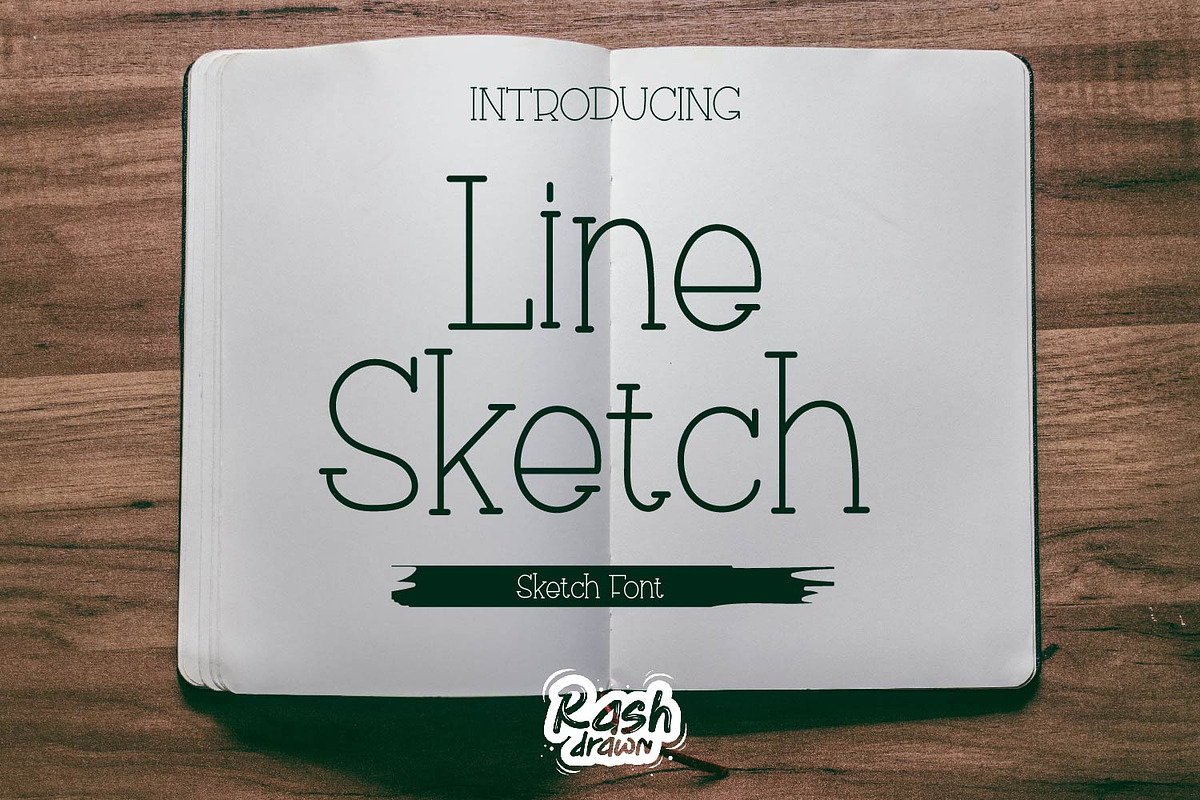 Line Sketch, a Font by Rashdrawn (Photo 1 of 3)
