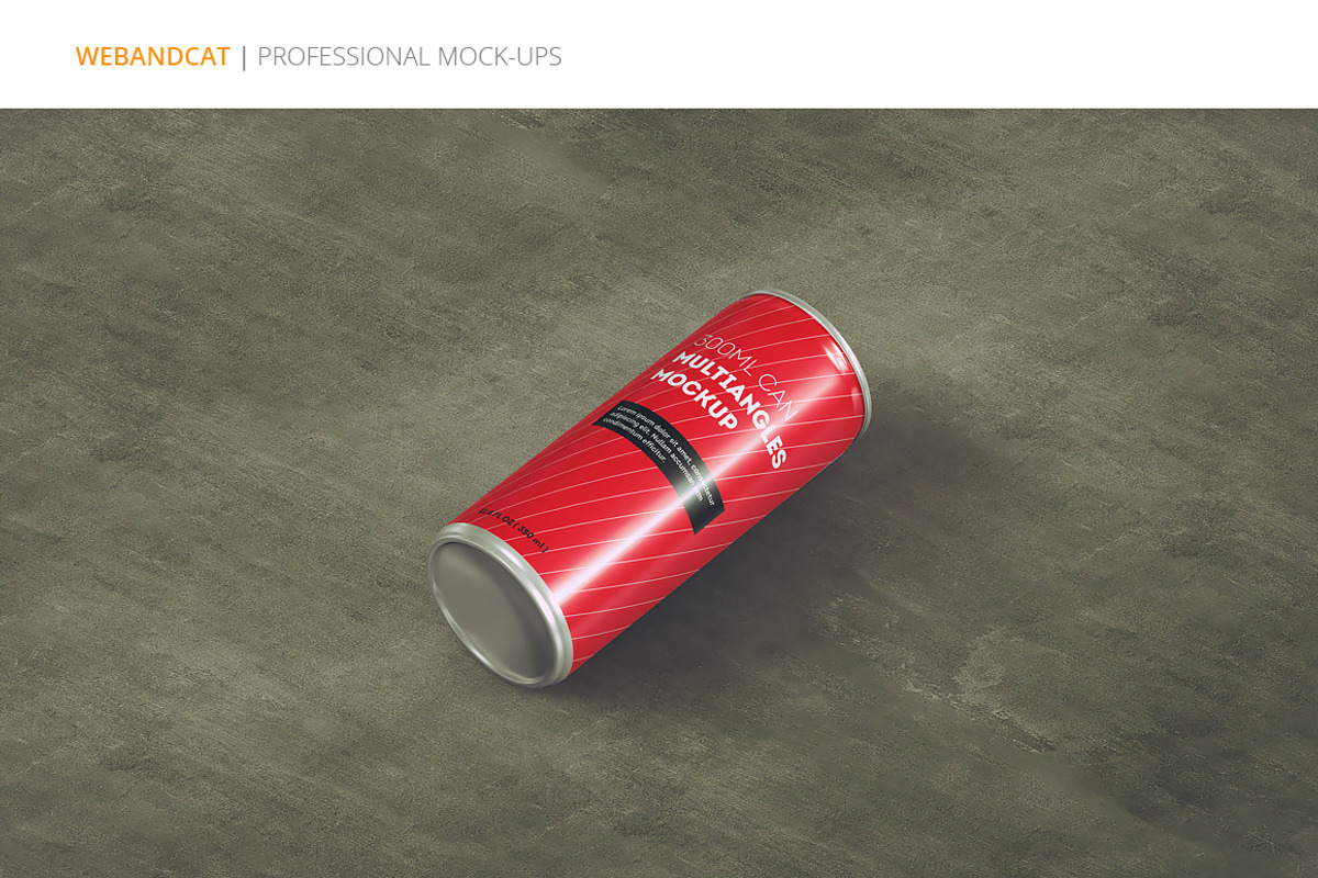 Energy Drink Can Mock-up, a Cups & Container Mockup by WebAndCat (Photo 5 of 9)