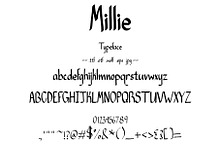 Font Millie. Modern Calligraphy.
