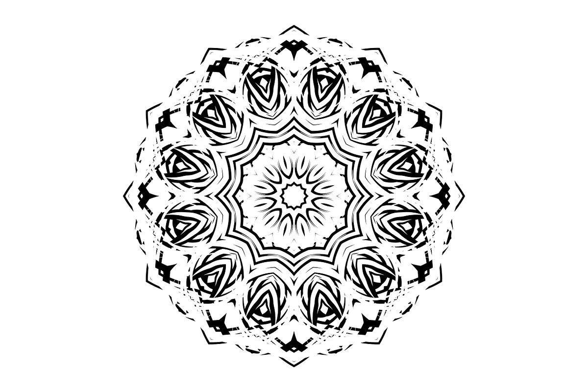 Black White Mandala Illustration Set, a Decorative Illustration by NJ Himel (Photo 50 of 101)
